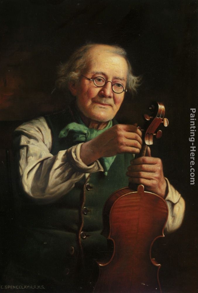 Charles Spencelayh A Broken String